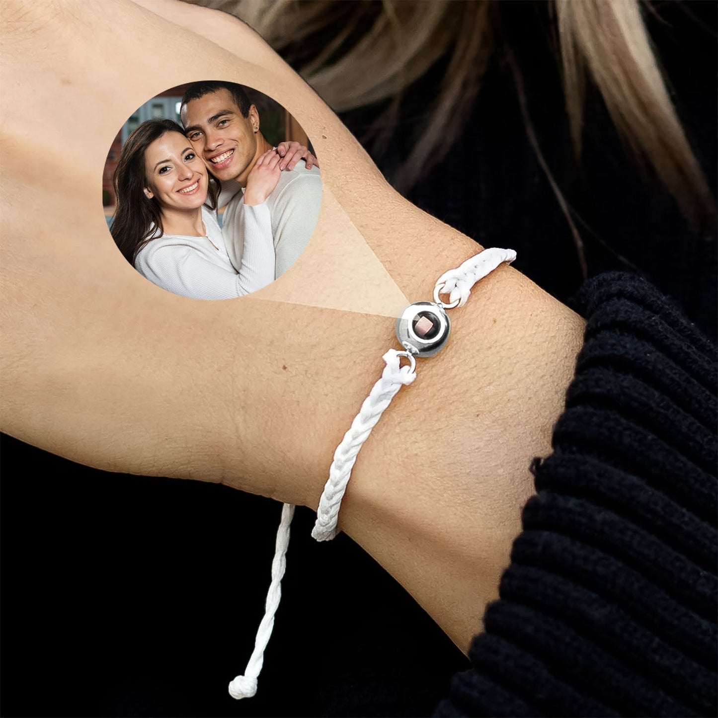 Flätad Armband med Personlig Foto