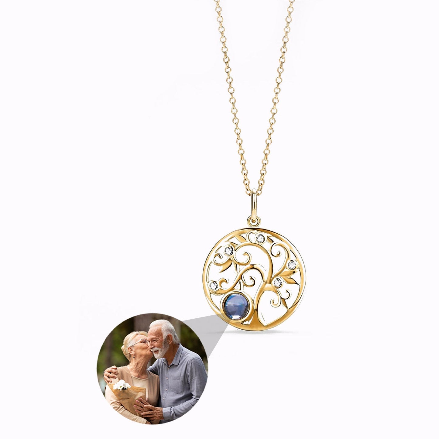Livets Träd Halsband med Personlig Foto