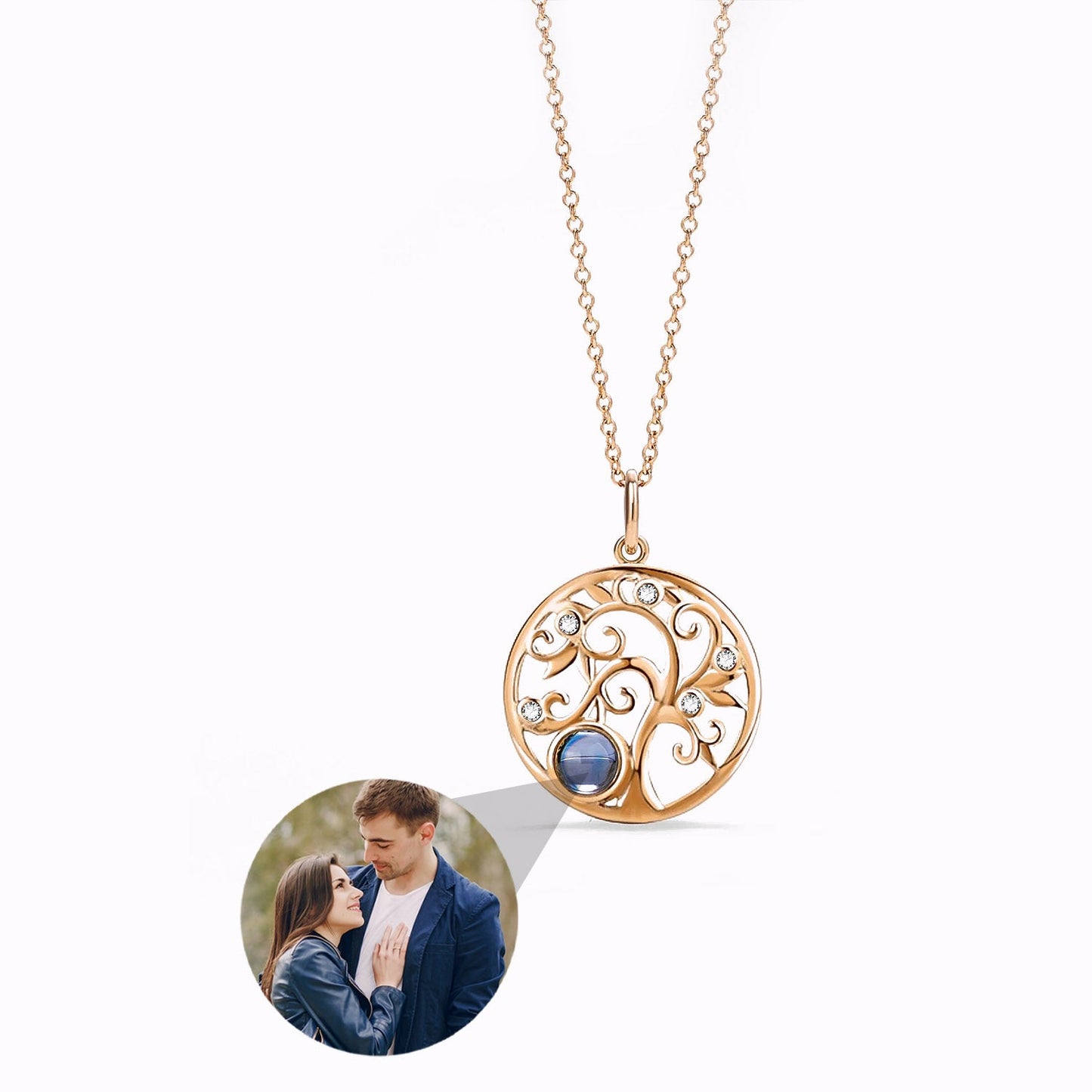 Livets Träd Halsband med Personlig Foto