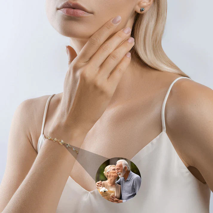 Ljusklöver Armband med Personlig Foto