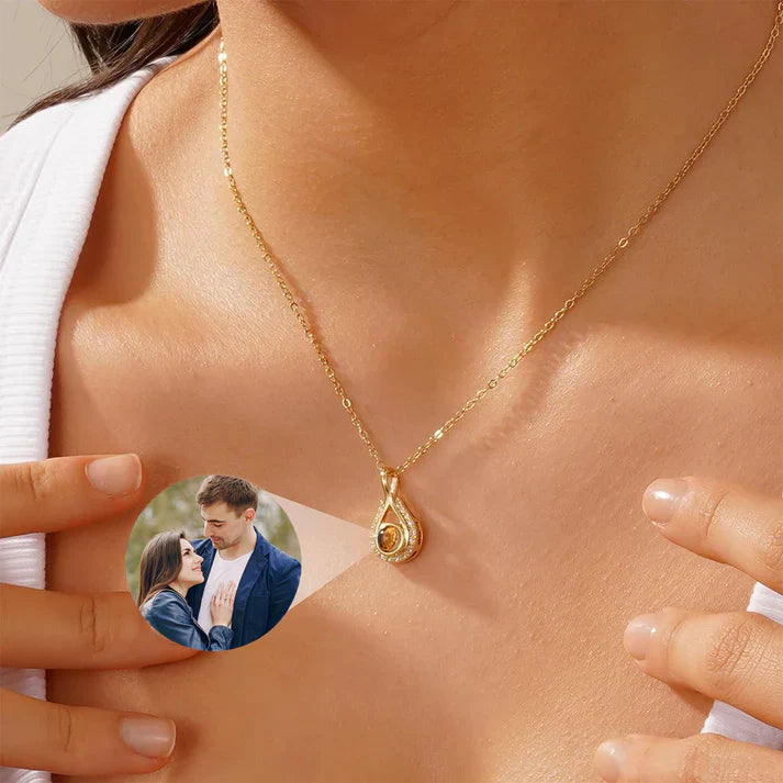 Tidens Tår-halsband med Personlig Foto