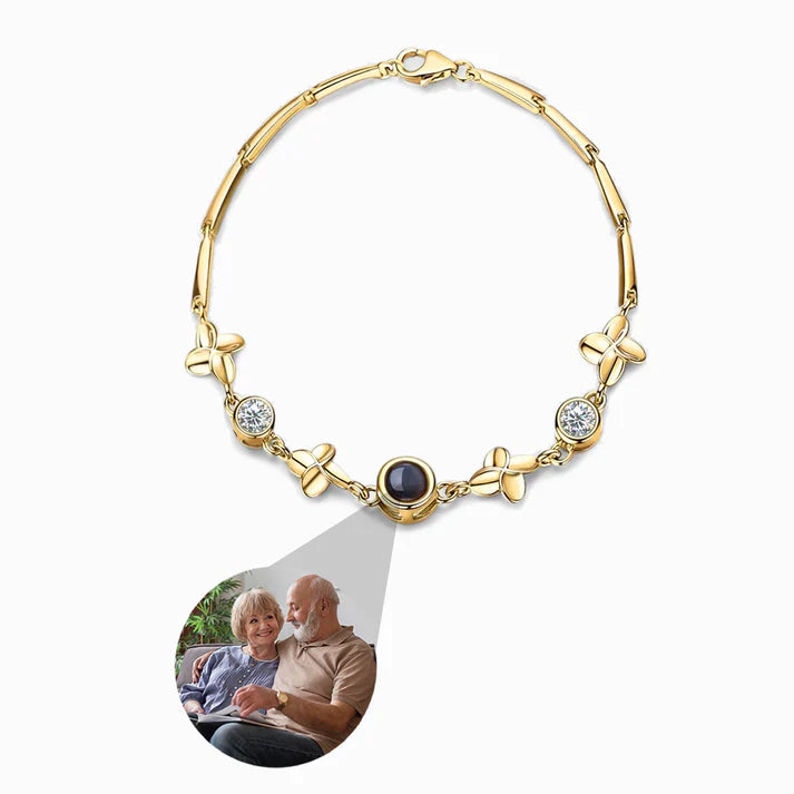 Ljusklöver Armband med Personlig Foto