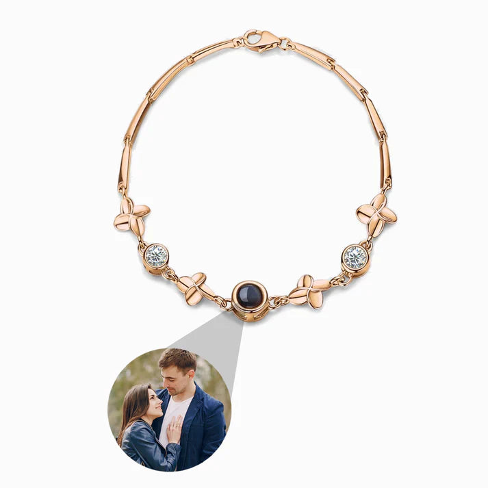 Ljusklöver Armband med Personlig Foto
