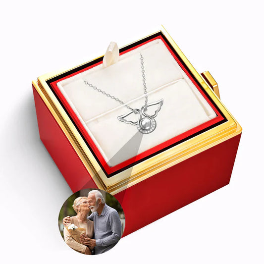 Evig Ros Ask – Ängelhalsband med Personlig Foto