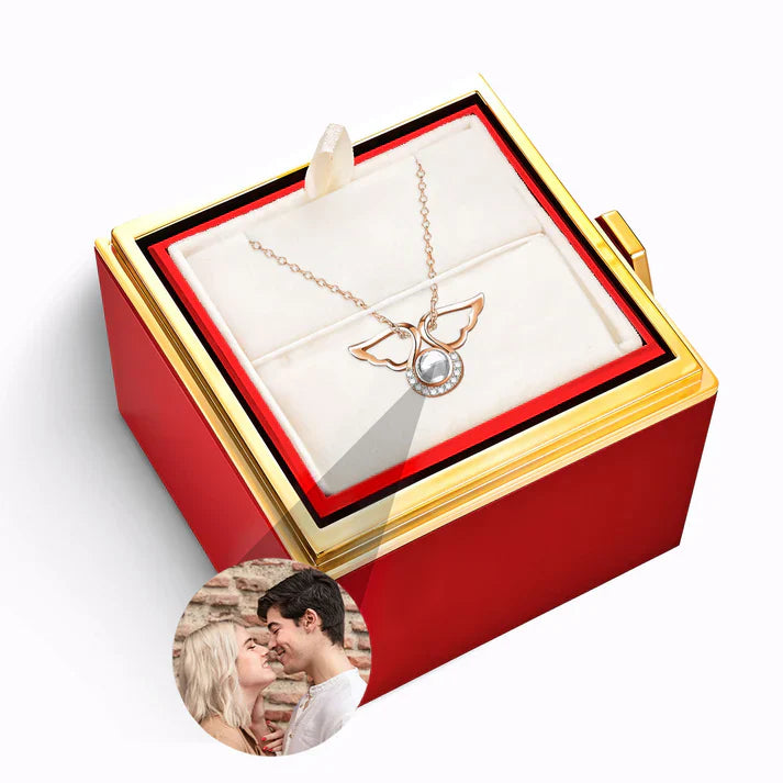 Evig Ros Ask – Ängelhalsband med Personlig Foto