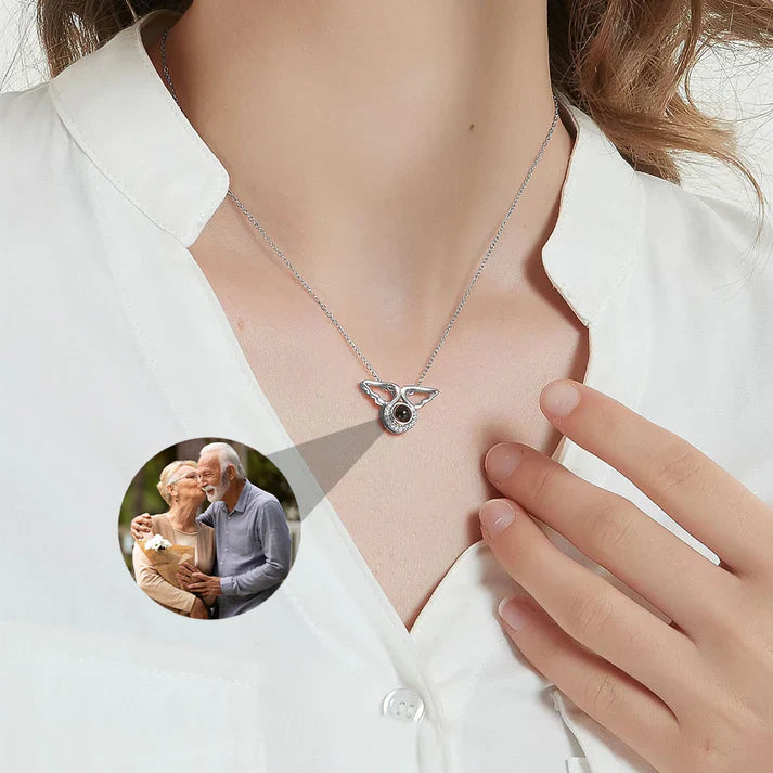 Evig Ros Ask – Ängelhalsband med Personlig Foto