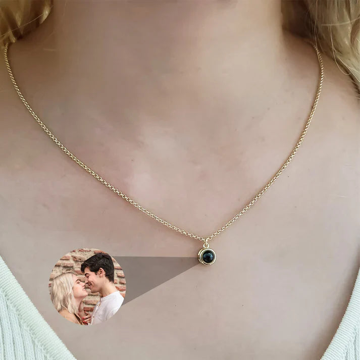 Evig Ros Ask – Memory Halsband med Personlig Foto