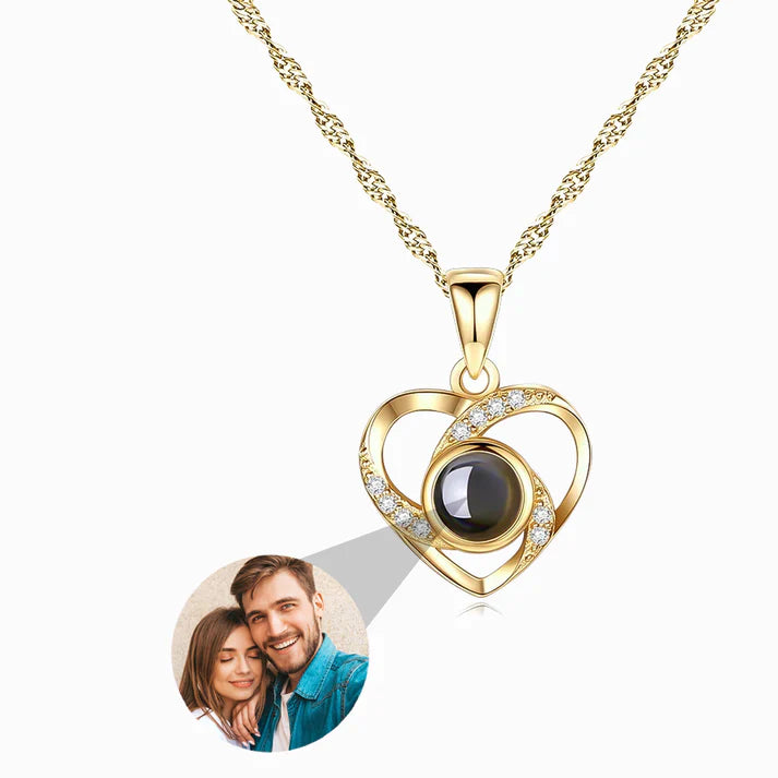 Hjärtats Ljus-halsband med Personlig Foto